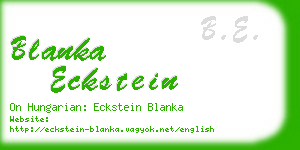 blanka eckstein business card